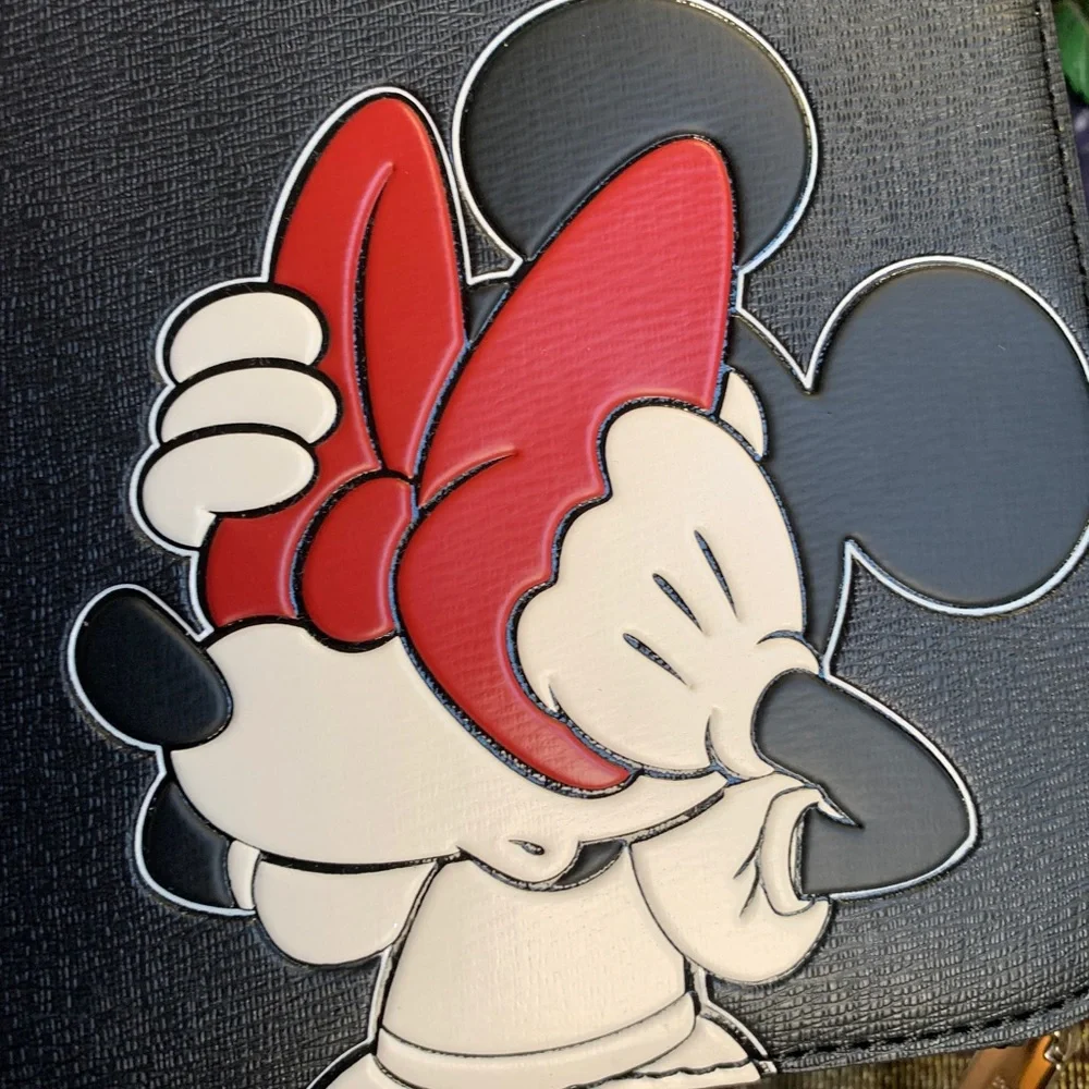 Authentic KATE SPADE leather Minnie Mouse Disney X zip around Crosby/Satchel - Picture 12 of 16